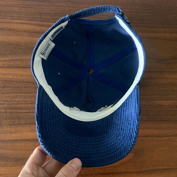 Vintage Los Angeles Rams Sports Specialties Corduroy Hat The Cord Blue Zip Back - Picture 7 of 8